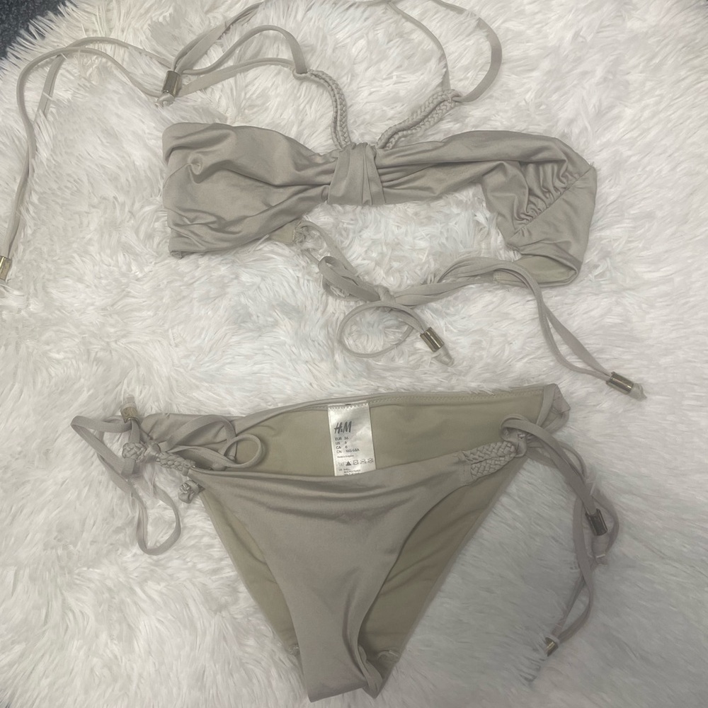 H&M Gray Bikini Set Size 6 m
